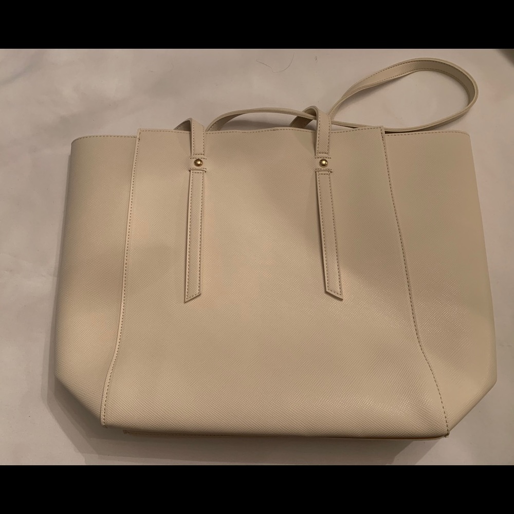 All White Bucket Bag